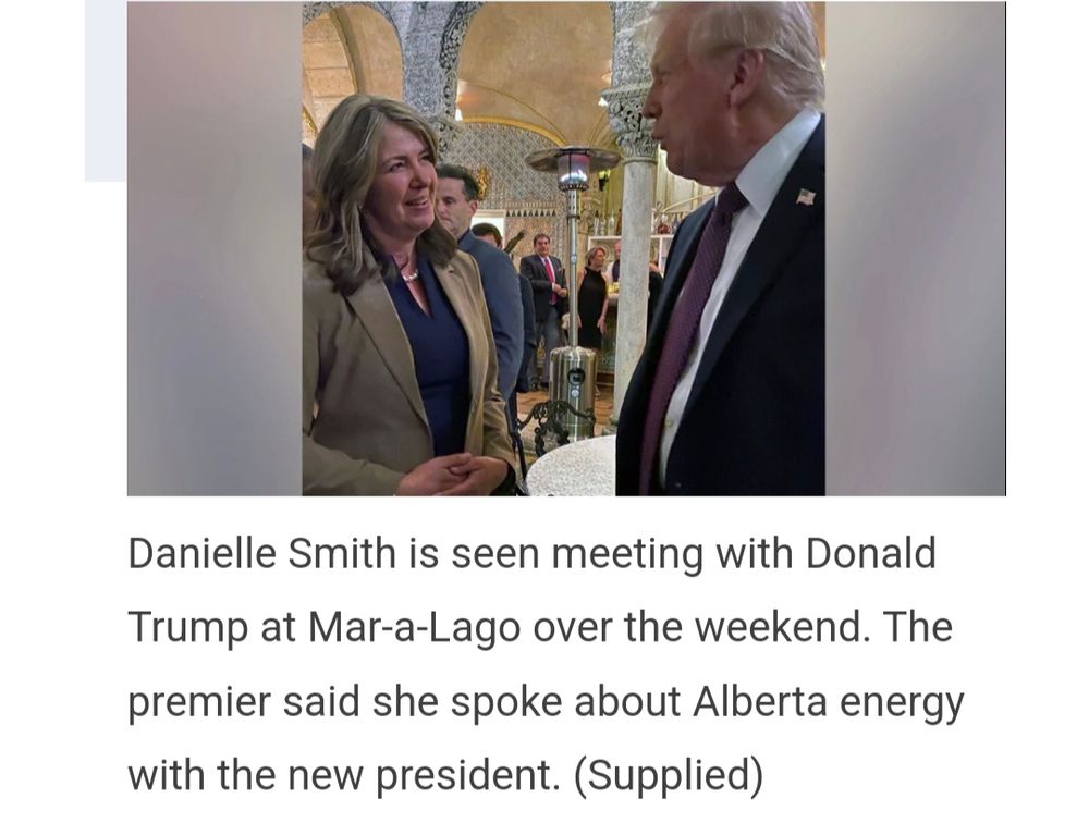 Alberta premier Danielle Smith meeting with tRump 🤮