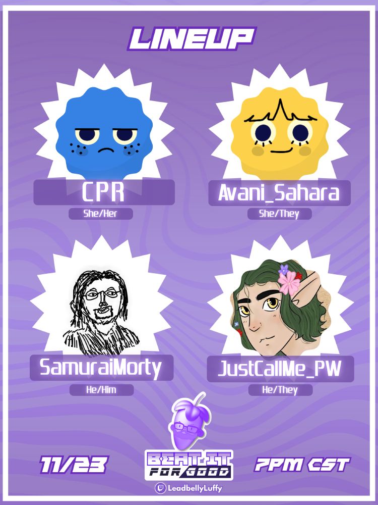 Charity Beat Battle, Beat It For Good, is happening live on Twitch on Sunday, 11/23 at 7PM CST. It will support AbleGamers and we are taking absolute beginners at making beats and throwing them in a competition.