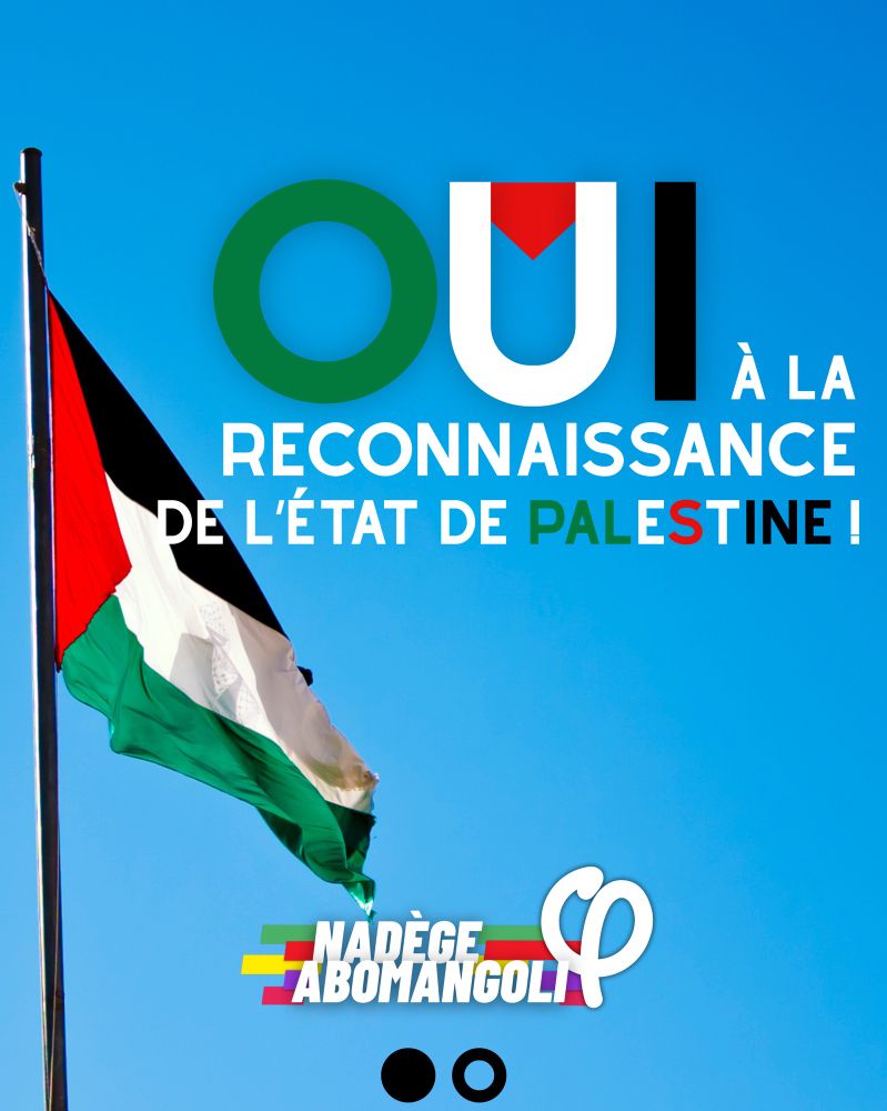 OUI À LA RECONNAISSANCE DE L’ÉTAT DE PALESTINE !