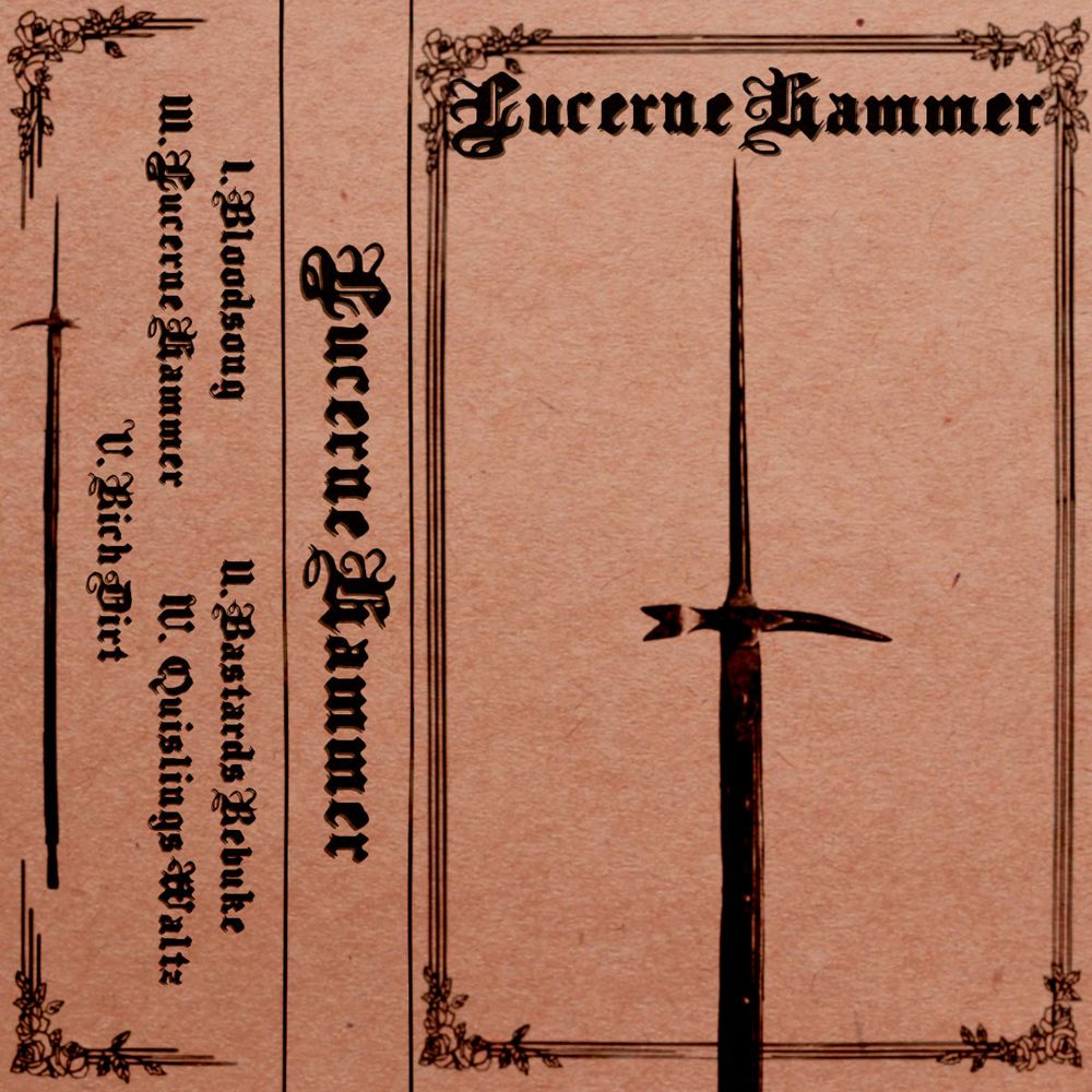 Lucerne Hammer S/T demo (2025) cover artwork (tape format).