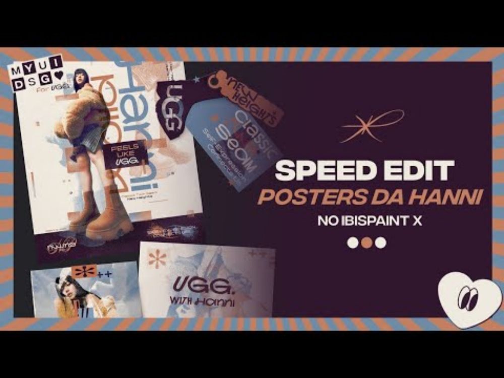 ☆ watch me edit : speed edit concept poster para Hanni x @ugg ! ☆