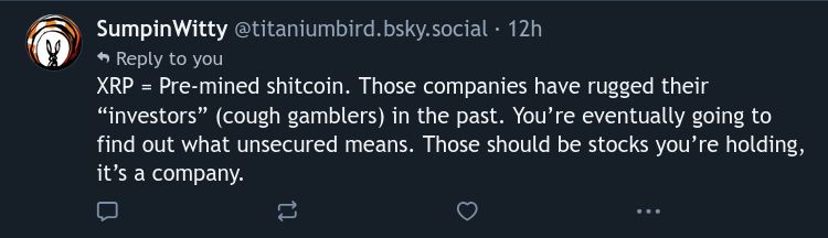 spambot that has something to say about one of the coins named in the previous post