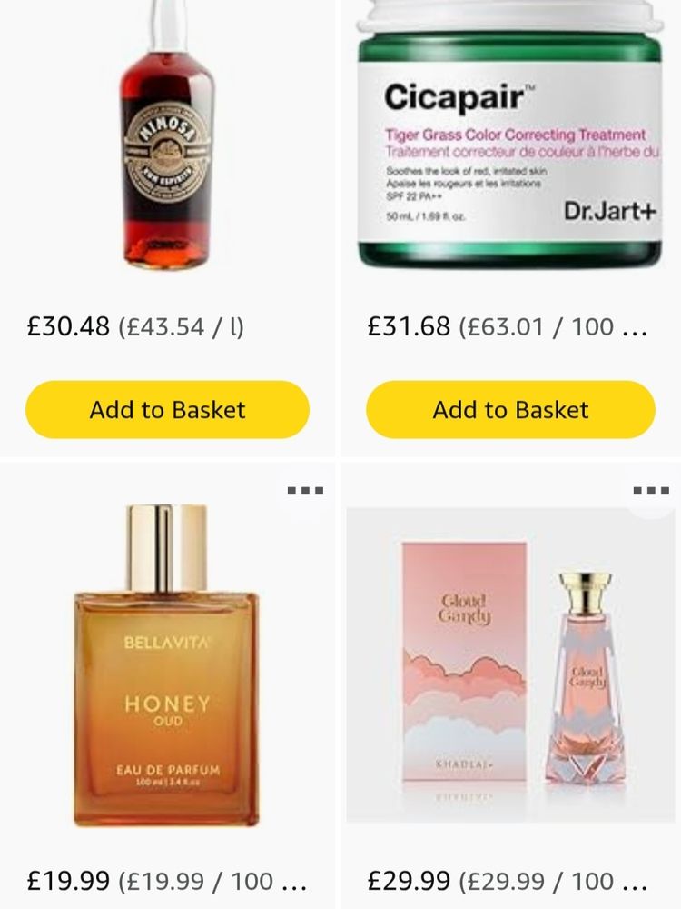 Beauty products, perfume & rum