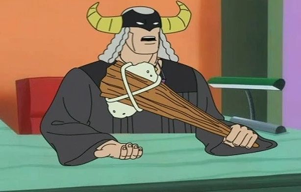 Judge Hiram Mightor from the TV show Harvey Birdman, Attorney at Law
