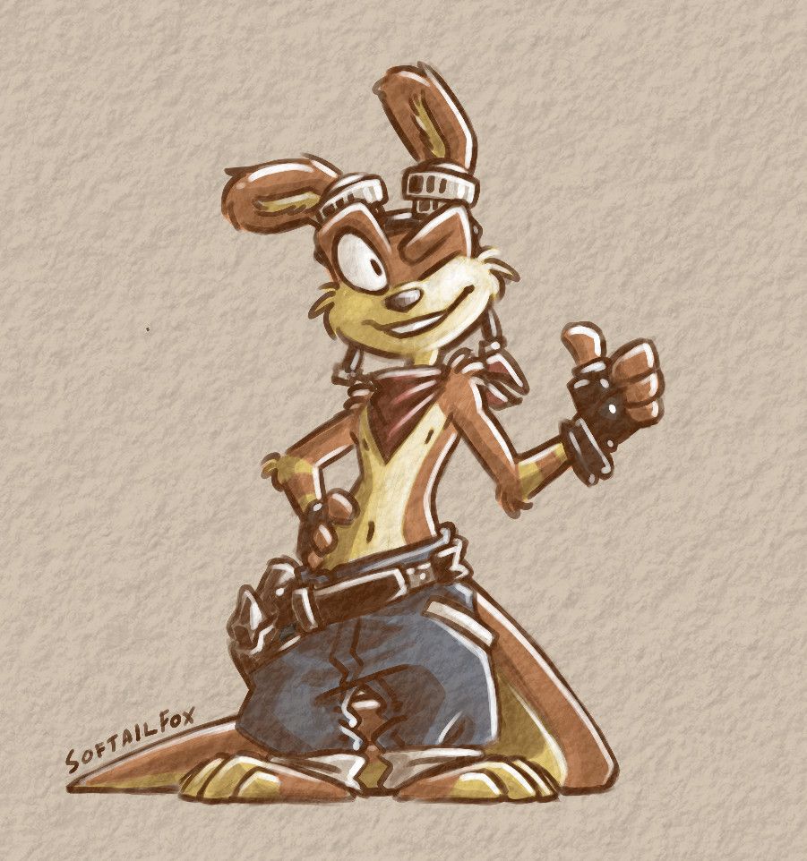 daxter from jak & daxter giving thumbs up