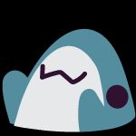 A cute, cartoony illustration of a shark, reaching out.