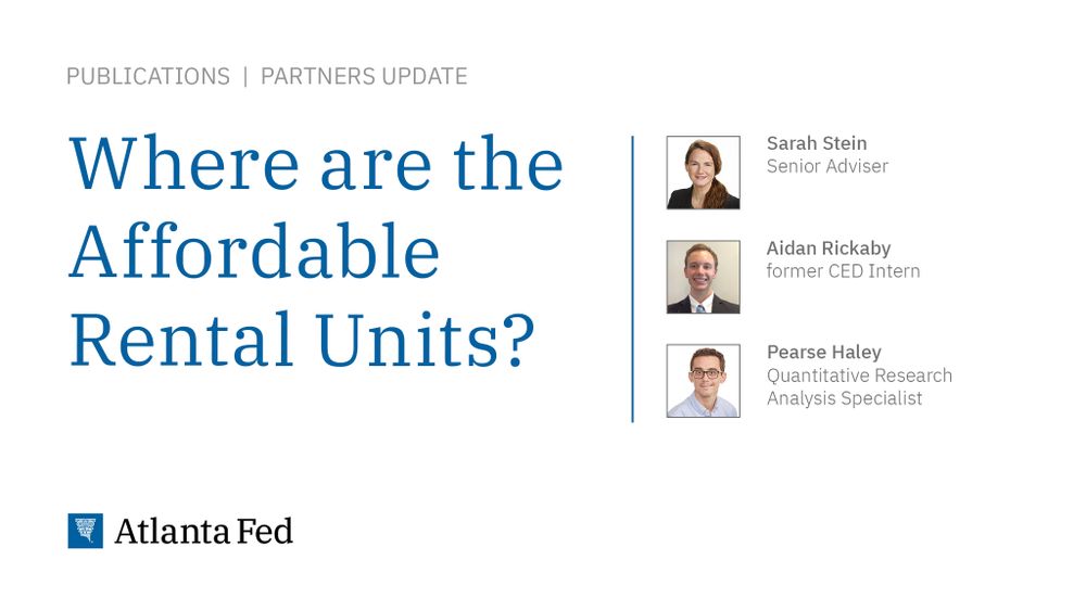 Headshots of the three authors (Sarah Stein, Aidan Rickaby, and Pearse Haley) along with the title of the article: "Whare are the Afforadable Rental Units?" 