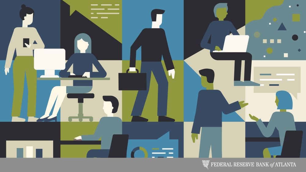 illustrated image of characters at work