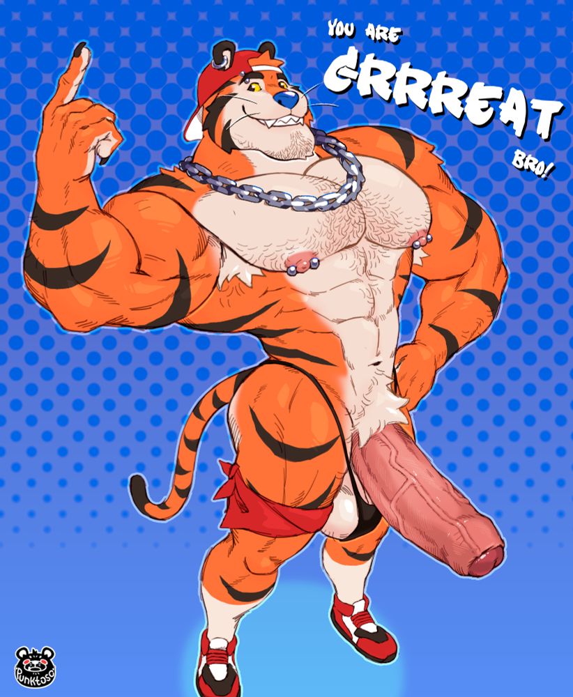 Frat bro Tony the tiger gives you a pep talk and a bick dick 