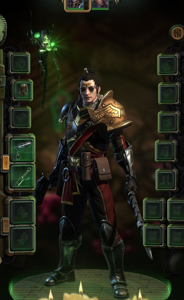 male Rogue Trader with the Adeptus Arbites origin outfit