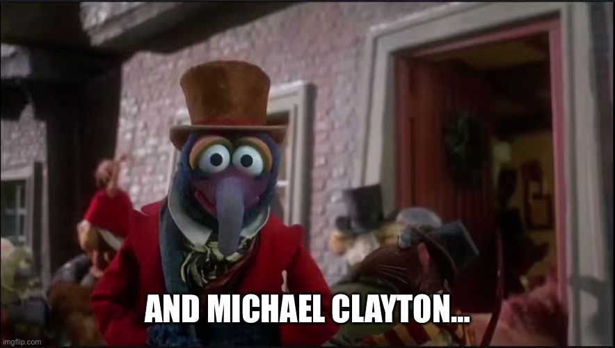 Gonzo saying “and Michael Clayton”