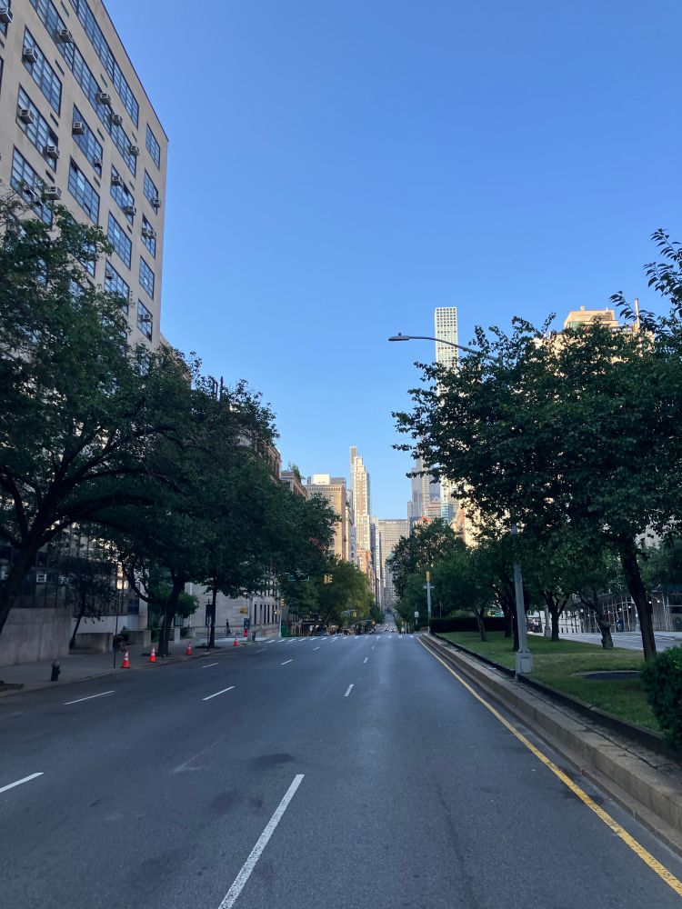 View of east side of Park Ave., NYC, with no apparent cars visible
