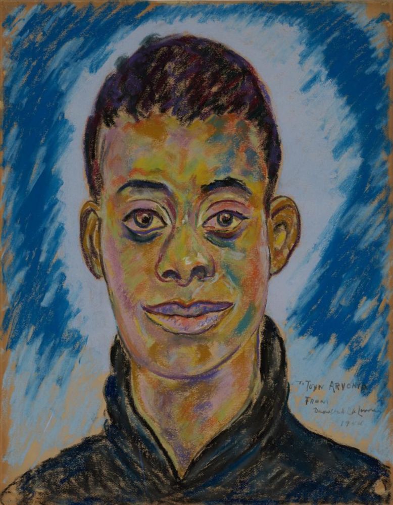 Head and shoulders portrait of James Baldwin