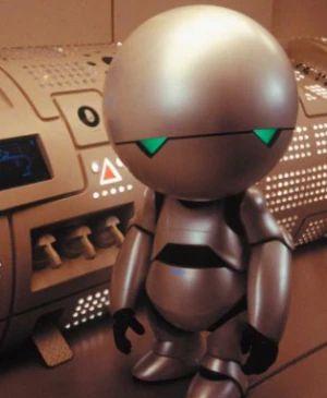Image of Marvin the robot from Hitchhikers Guide to the Galaxy