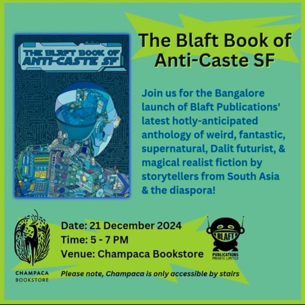 Champaca Bookstore event for The Blaft Book of Anti-Caste SF