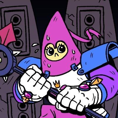 The sweetest knight you could possibly imagine with a bright pink helmet and lovely eyelashes