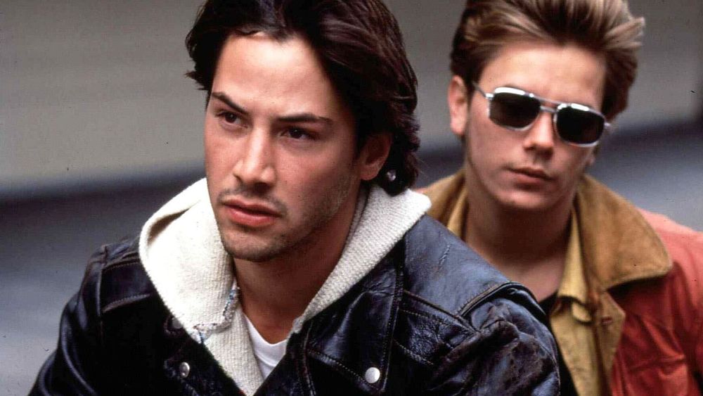 Keanu Reeves and River Phoenix in MY OWN PRIVATE IDAHO