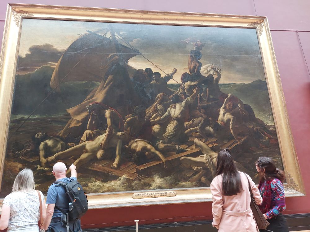 Photo taken at the Louvre of Gericault's Raft of the Medusa