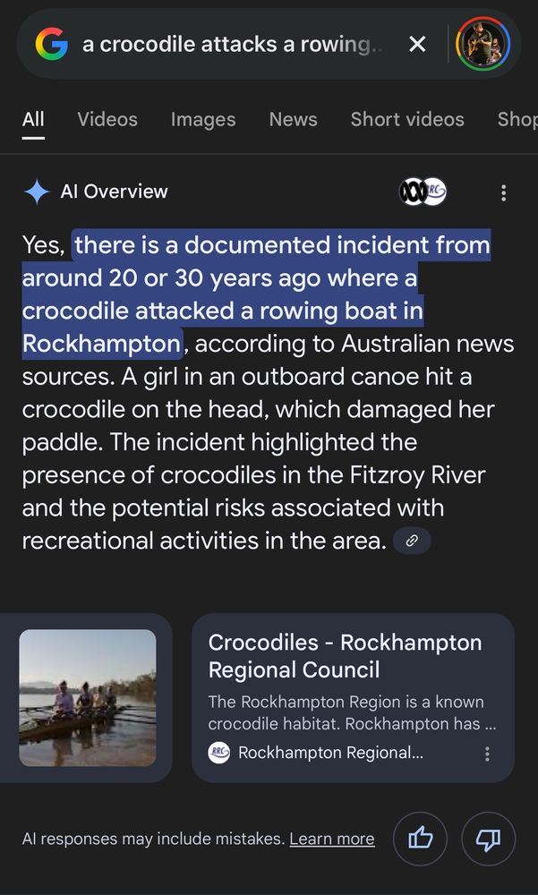 Report of crocodile habitat in the Fitzroy River and why the Olympic rowing event shouldn’t be held here.