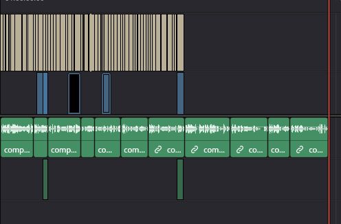 screen of my editing software:
In yellow/beige is represented the text
In green are the sound file
And in blue are the media file
The main video file is not represented here