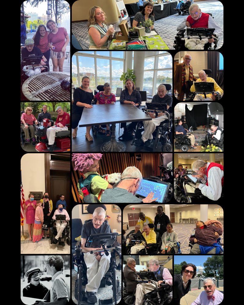 [Image: Collage containing both photos of Bob & photos of Bob enjoying the company of others whose paths are intertwined with his. The collage is set on black.]
