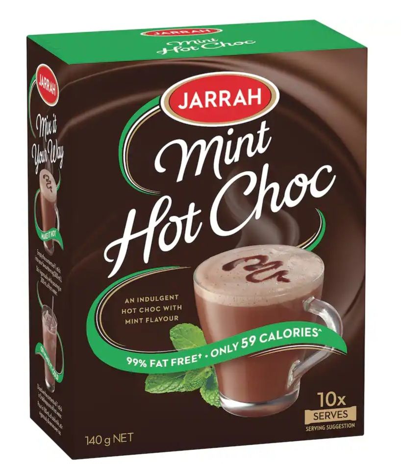 Jarrah Mint hot chocolate sachets. 10 pack
