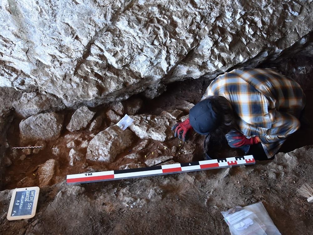 Excavations ongoing into the cave.