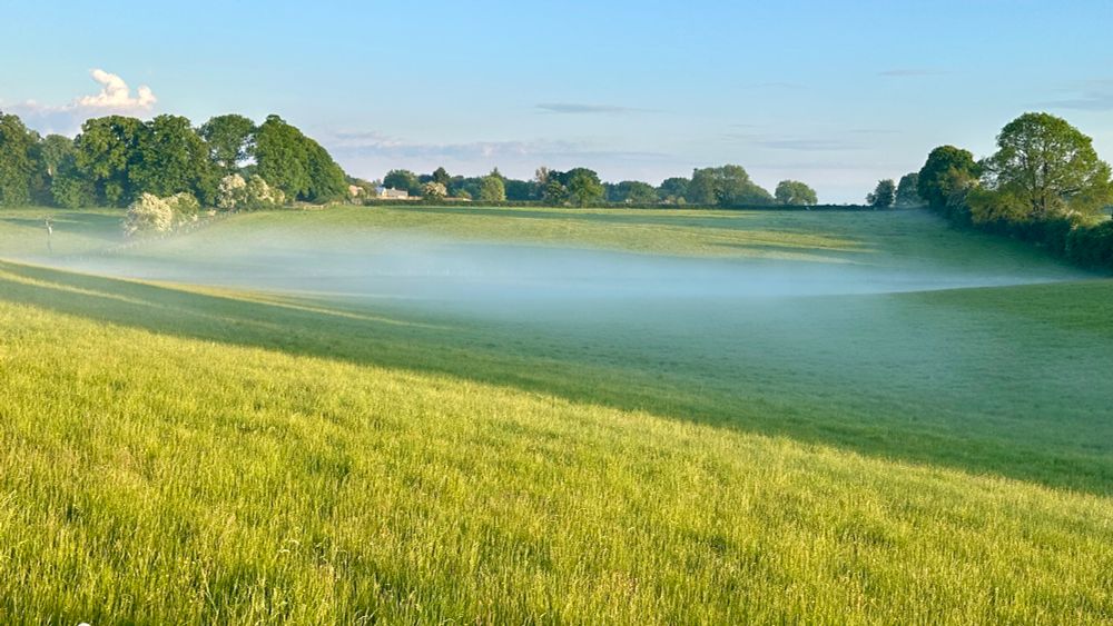 Dragon’s breath mist lying low in the valley. 