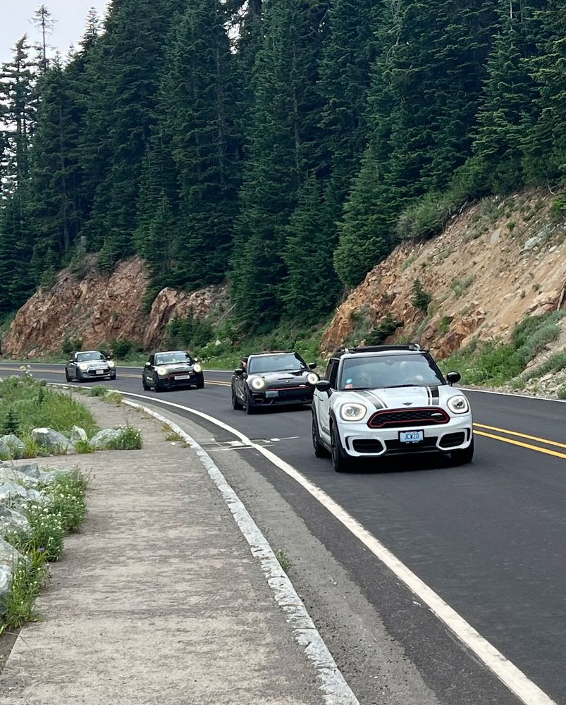 Hard to top the drive to Seattle. We came up Chinook Pass came around the corner and BAM! The mountain was out! Mt Rainer is so beautiful. Also I turned around and filmed some Minis driving by! There were 912 minis
