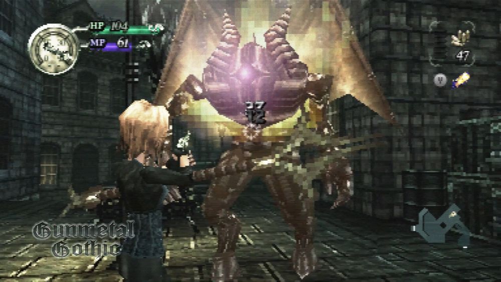 Gunmetal Gothic video still, low-res with CRT effect.