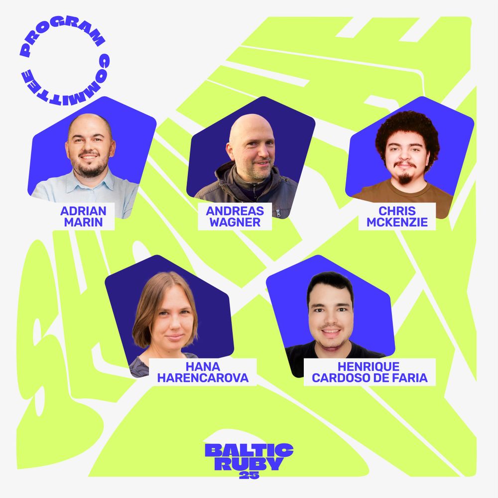 Photos of the Program Committee members along with their names: ADRIAN MARIN, ANDREAS WAGNER, CHRIS MCKENZIE, HANA HARENCAROVA, HENRIQUE CARDOSO DE FARIA.
