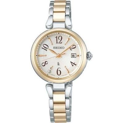 SEIKO Lukia Grow SSQW086 Solar Radio Controlled Titanium Diamond Dial Watch