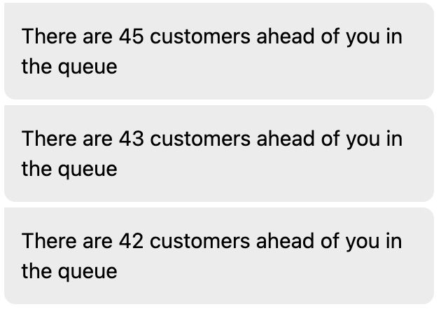 Only 42 customers ahead of me in the queue now - whee!