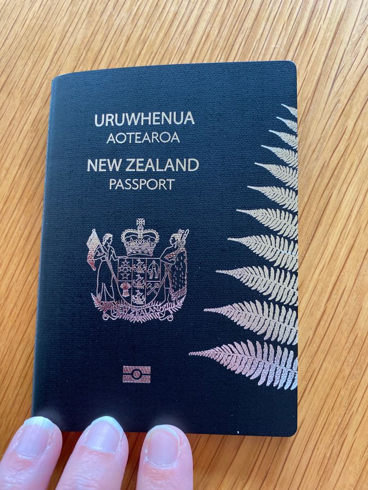 My brand spanking new passport from Aotearoa New Zealand. 