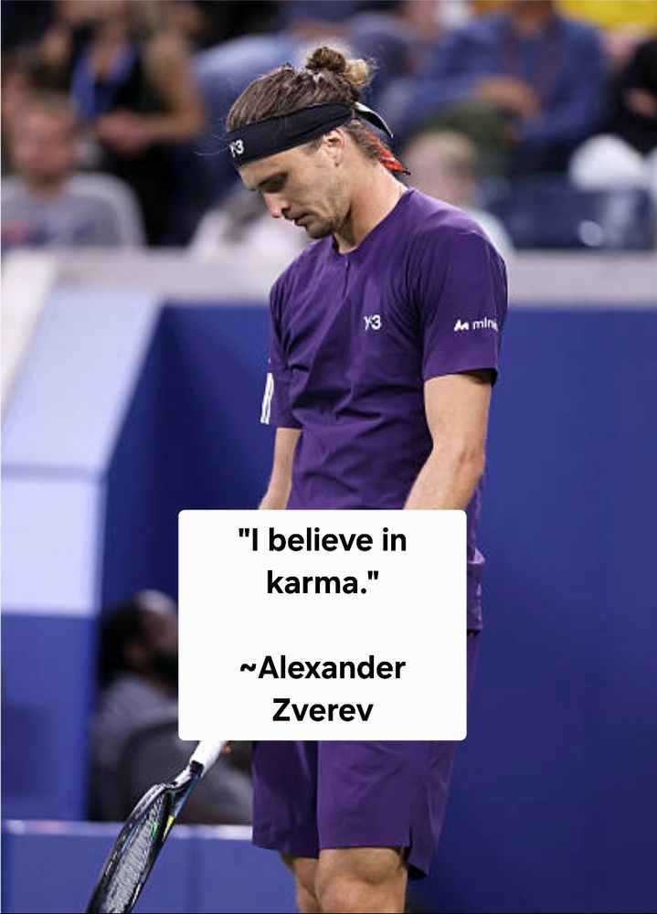 Alexander Zverev believes in karma, as he told us in the Netflix tennis series.