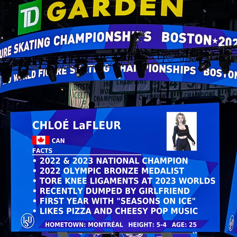 Scoreboard introduction to Chloé LaFleur