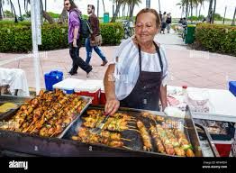 Street vendor selling food in the market