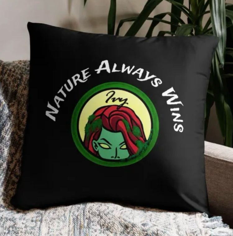 A play on Daria and the Batman franchise, Poisoning Ivy peeks com the Daria logo circle with the words “Nature Always Wins” arching over it. On the back it reads Sick Sad Gotham. A great gift for Gen X and Xennials!