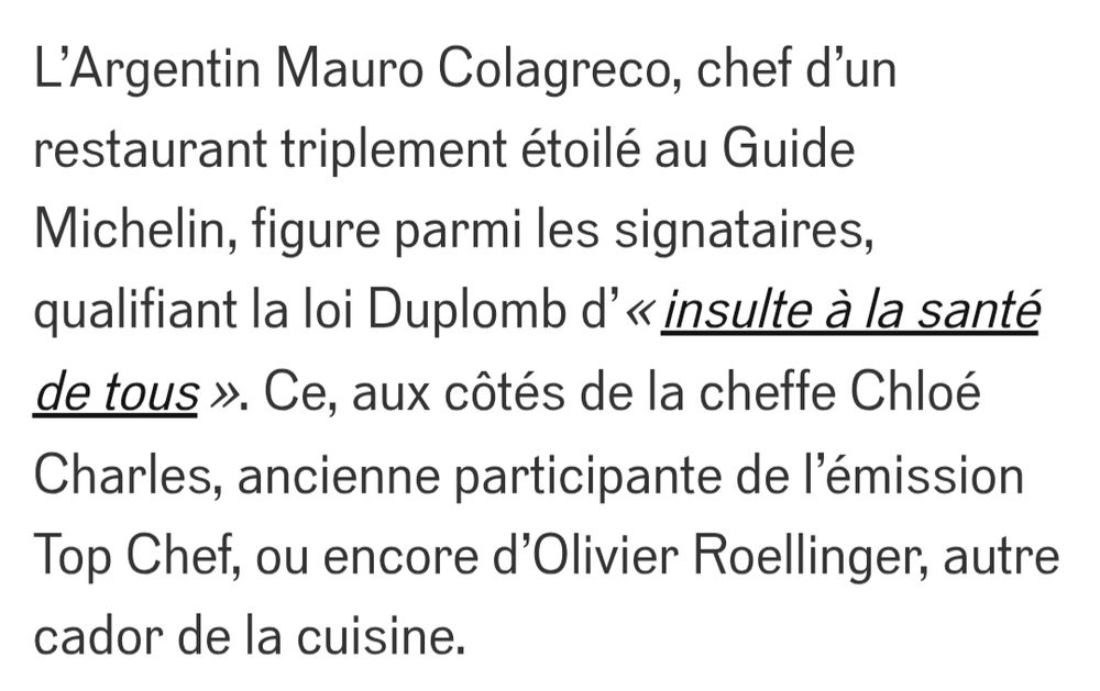 Tribune contre la Loi Duplomb, merci à elles et eux.