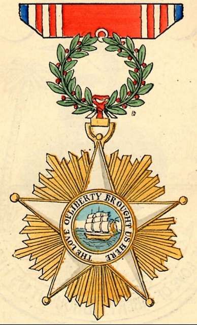 image of a medal awarded to Humane Order of African Redemption