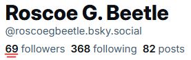 A picture of my follower count
It says I have 69 followers
Nice