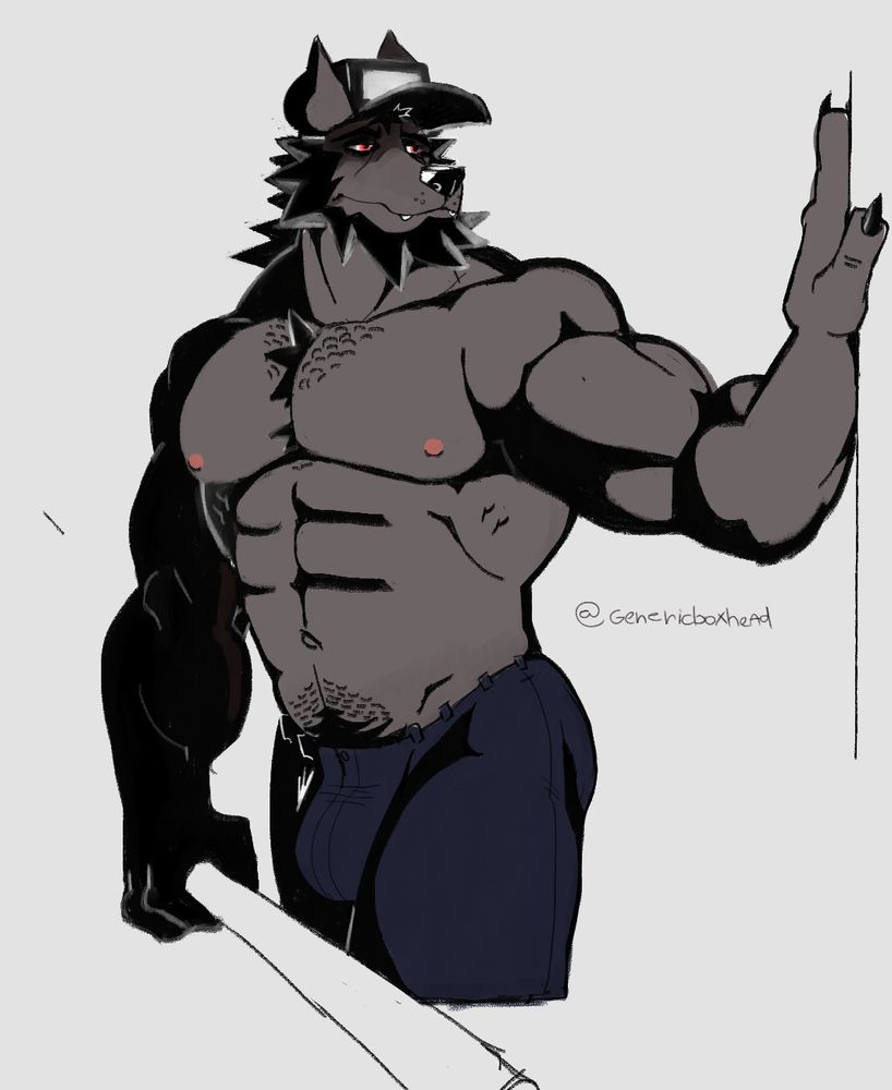 Horror coming out of a room shirtless