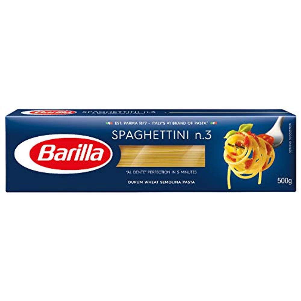 Barilla N.3 - Spaghettini, Macarrão, Grano Duro, 500g