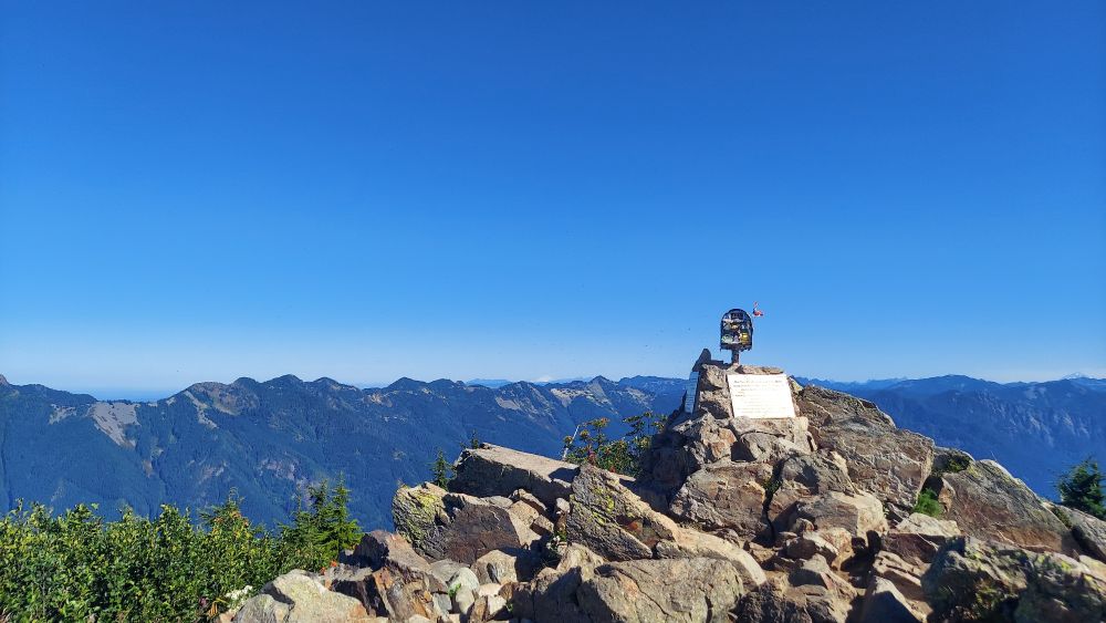 The mailbox at Mailbox Peak. 