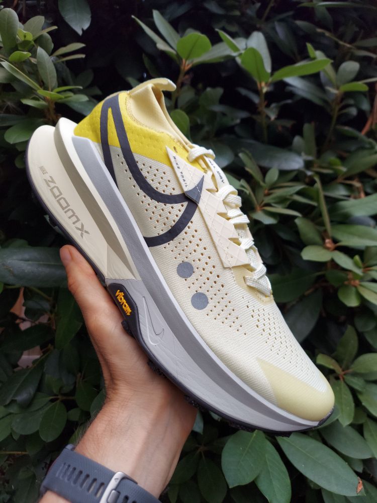 Yellow Nike Zegama 2 trail running shoes