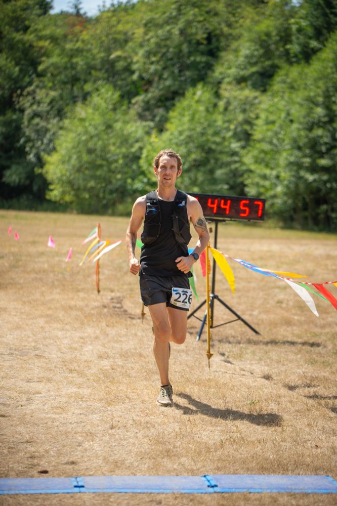 Me, approaching the finish line. 