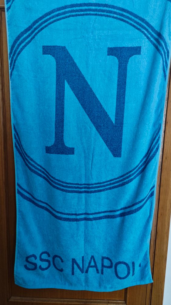 Towel with the logo and name of the società calcio Napoli 