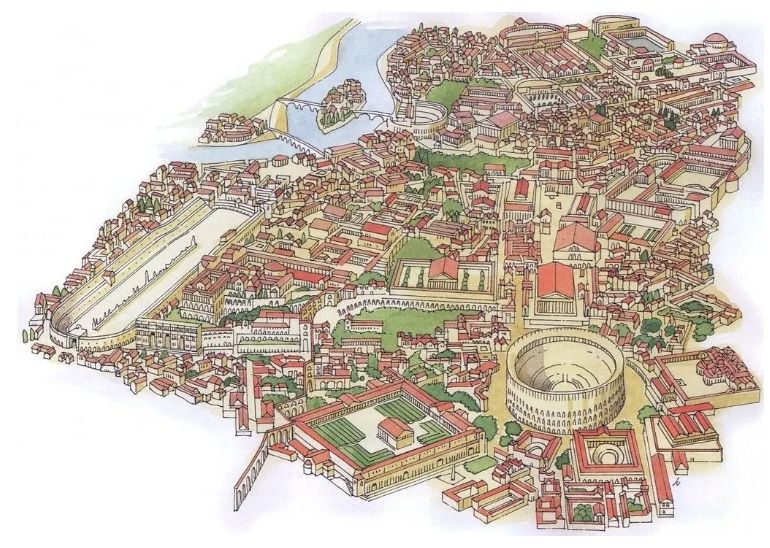 Map ancient Rome, wikimedia common