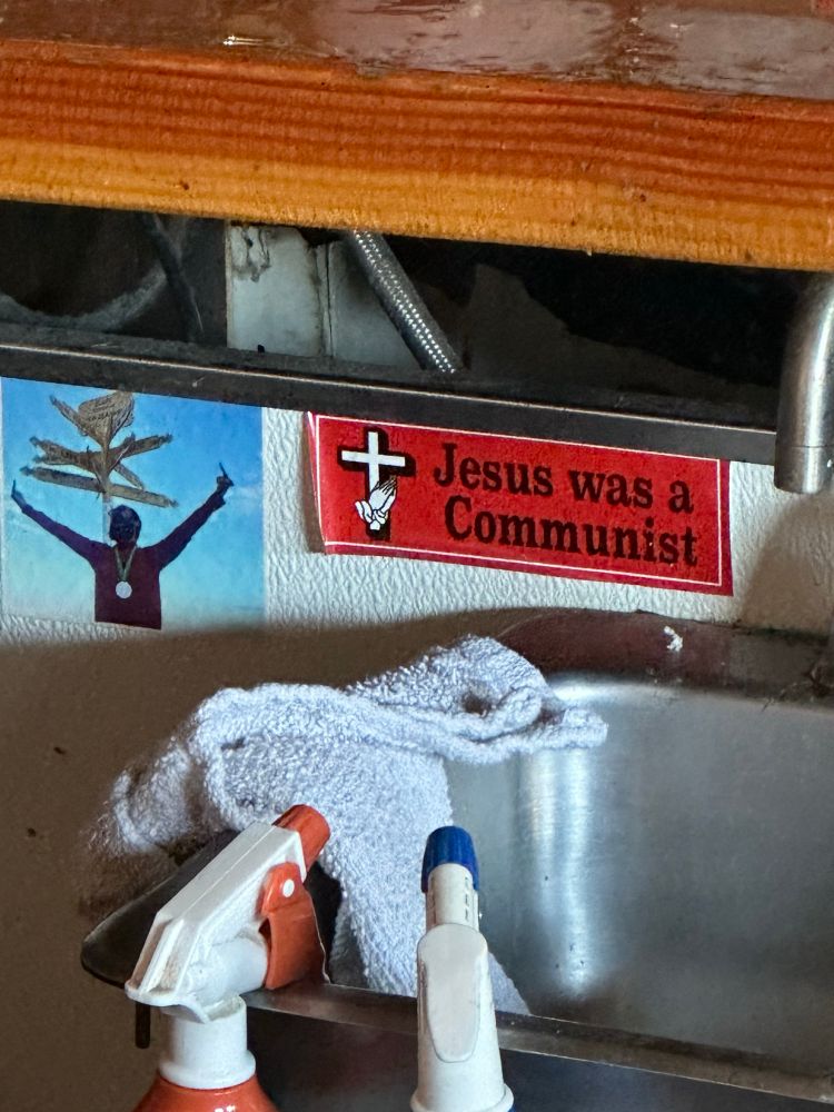 Sticker: Jesus was a communist.