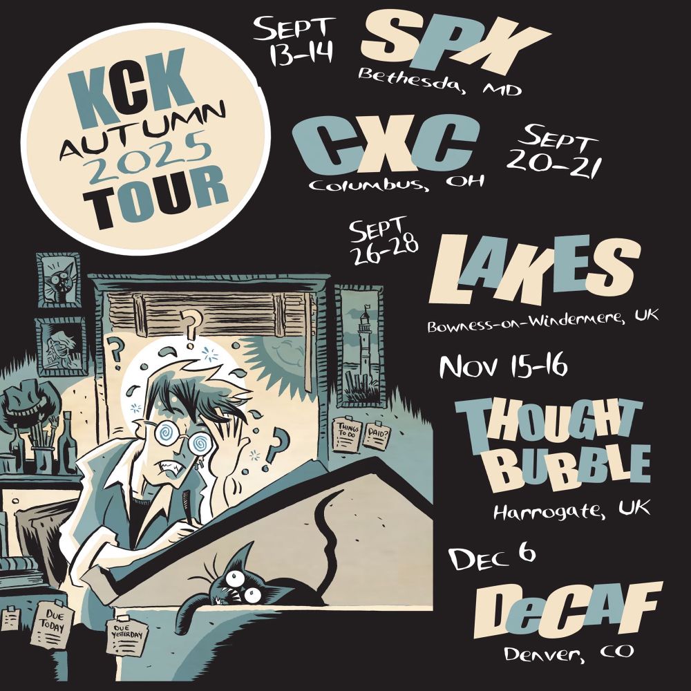 An illustration listing all of KCKs Festival appearances in Autumn 2025